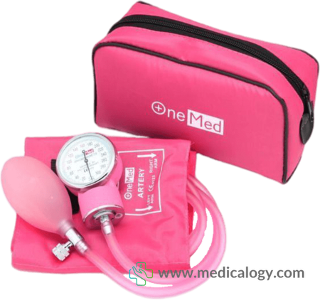 harga Onemed T200 Tensimeter Aneroid Alat Ukur Darah Warna Pink