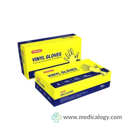 harga ONEMED Vinyl Gloves PF Box Isi 100 Pcs - Sarung tangan Food Handling Size L