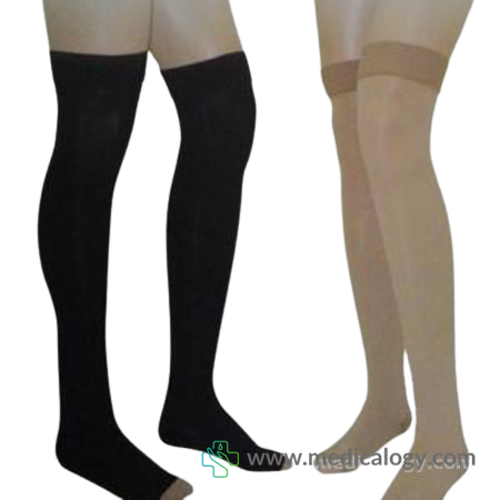 harga Oppo M-2170 Mid Thigh Stocking CCL II Soft Beige-Relaxan Ukuran L