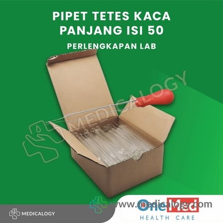 harga  Pipet Tetes Kaca Panjang OneMed Box Isi 50pcs