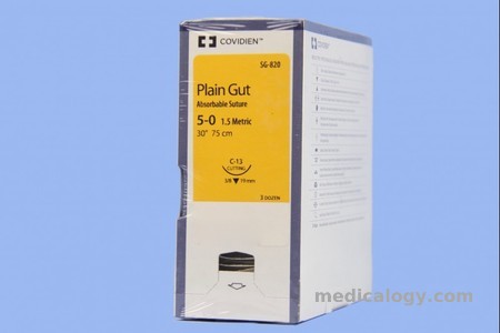 harga Plain Gut 5-0 Plain 75 cm Reverse Cutting 3/8 Circle 19 mm (Kulit/Subkutan)
