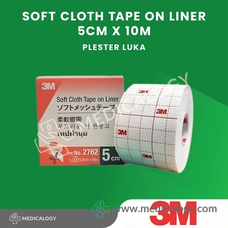 harga Plester Penutup luka 3M 5cm x 10 m Non-Woven | 3M™ Soft Cloth Tape on Liner (hypafix)