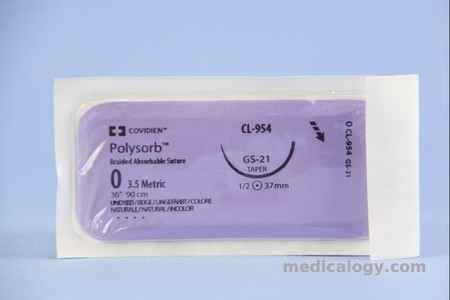 harga Polysorb 0 Violet 90 cm Taper Cutting 1/2 Circle 37 mm (Fascia/Otot/Uterus)