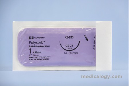 harga Polysorb 1 Violet 90 cm Taper Cutting 1/2 Circle 37 mm (Fascia/Otot/Uterus)