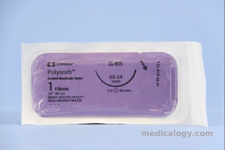 harga Polysorb 1 Violet 90 cm Taper Point 1/2 Circle 40 mm (Subkutan/Fascia/Otot/Uterus)