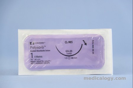 harga Polysorb 1 Violet 90 cm Taper Point 1/2 Circle 48 mm (Fascia/Otot/Uterus)