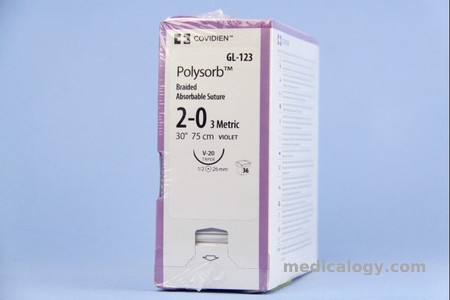 harga Polysorb 2 - 0 Violet 75 cm Taper Point 1/2 Circle 26 mm (Subkutan/Usus)