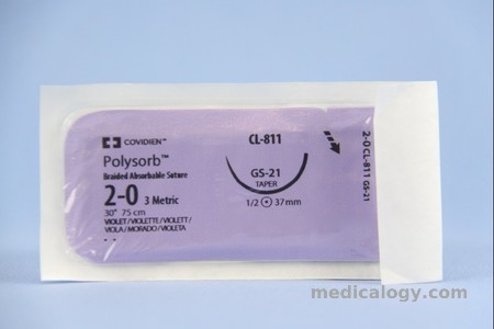 harga Polysorb 2 - 0 Violet 75 cm Taper Point 1/2 Circle 37 mm (Otot/Fascia)