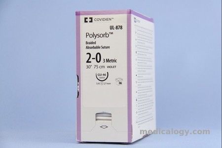 harga Polysorb 2 - 0 Violet 75 cm Taper Point 5/8 Circle 27 mm (Trocar)