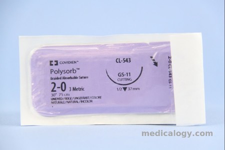 harga Polysorb 2-0 Violet 90 cm Reverse Cutting 1/2 Circle 37 mm (Kulit/Subkutan)