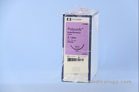 harga Polysorb 2 Violet 90 cm Reverse Cutting 1/2 Circle 40 mm (Subkutan/Fascia/Otot)