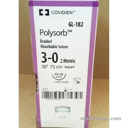 harga Polysorb 3 - 0 Violet 75 cm Taper Point 1/2 Circle 22 mm (GI/Subkutan)