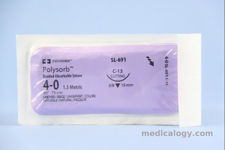 harga Polysorb 4-0 Undyed 75 cm Reverse Cutting 3/8 Circle 19 mm (Kulit)