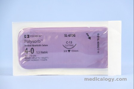 harga Polysorb 4-0 Violet 75 cm Reverse Cutting 3/8 Circle 19 mm (Kulit)
