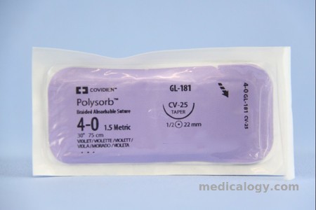 harga Polysorb 4 -0 Violet 75 cm Taper Point 1/2 Circle 22 mm (GI/Subkutan)