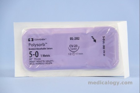 harga Polysorb 5-0 Violet 75 cm Reverse Cutting 3/8 Circle 16 mm (Kulit)