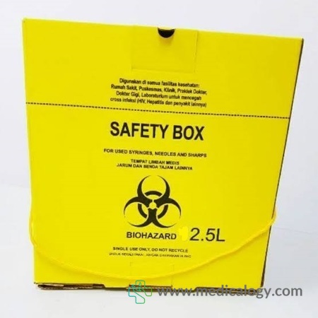 harga PROMO Tempat Sampah Medis Safety Box 2,5 Liter Biohazard Container