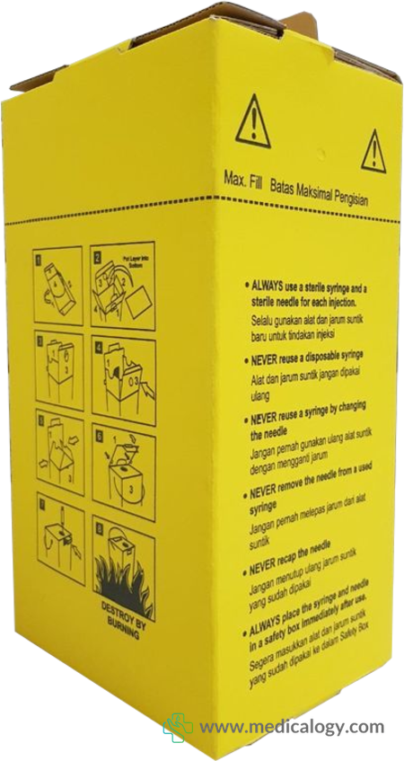 beli PROMO Tempat Sampah Medis Safety Box 5 Liter Biohazard Container  5 L
