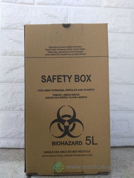 jual Safety Box Coklat 5 Liter OneMed