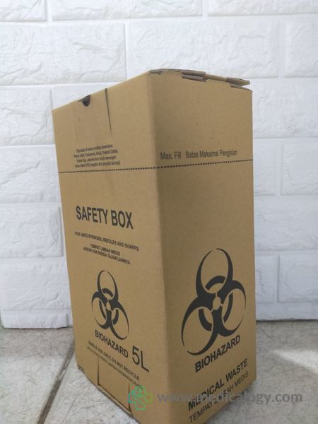 beli Safety Box Coklat 5 Liter OneMed