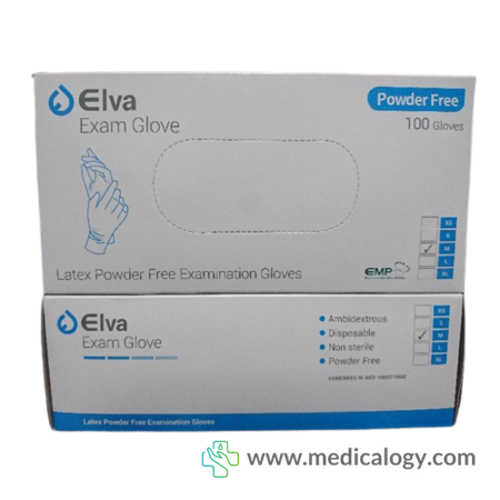 harga Sarung Tangan Latex ELVA POWDER FREE size XL per Box isi 100