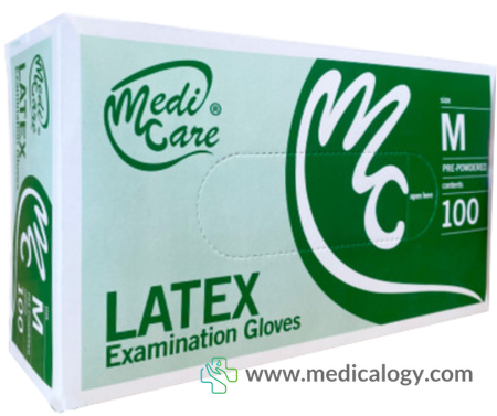 jual Sarung Tangan Latex Medicare Size M isi 50 Pasang