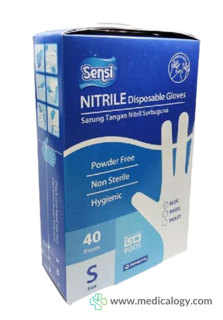 harga Sarung Tangan Nitrile Sensi Gloves Size S isi 40 pcs