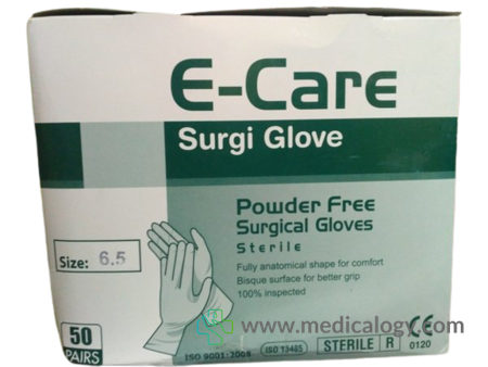 harga Sarung Tangan Steril Powder Free E - Care Surgi Glove 6.5 E-Care