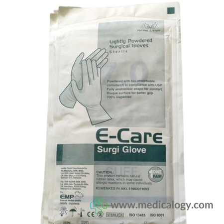 harga Sarung Tangan Steril Powder Free E - Care Surgi Glove 8.5 E-Care