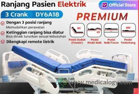 harga SELLA - Hospital Bed Pasien Elektrik 3 Crank PREMIUM DY6A18 | Ranjang
