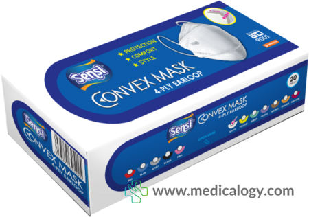 beli Sensi Masker Sensi Convex Masker Wajah Biru isi 20 Masker Sensi Convex