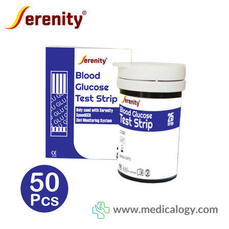 harga SERENITY Blood Glucose Test Strip ( 2 Tube x 25"S) 50"S
