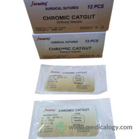 jual SERENITY Chromic Catgut tanpa Needle 2/0