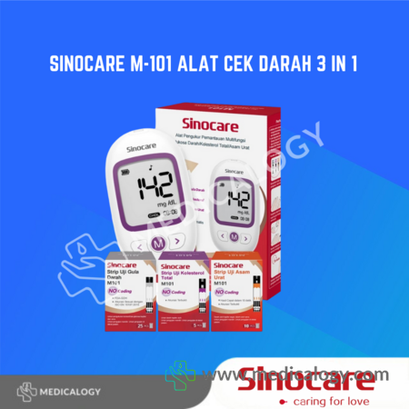 harga Sinocare M101 Alat Cek Darah 3 in 1 Set