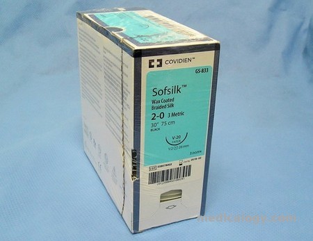 harga Sofsilk 2-0 Hitam 75 m Taper Point 1/2 Circle 30 mm (Usus/ligasi)