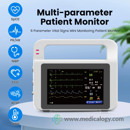 harga TaffOmicron Monitor Tanda Vital Pasien Portable Vital Sign Monitor - E10 - White