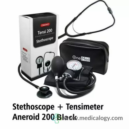 harga Tensimeter Aneroid 200 Manual Jarum + Stetoskop Warna Hitam  Onemed