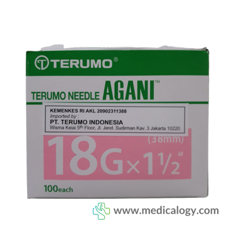 harga Terumo Agani Needle 18G x 38cm Per Box isi 100 pcs