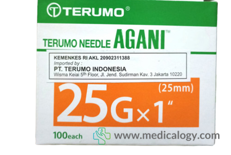 harga Terumo Agani Needle 25G x 25mm Per Box isi 100 pcs