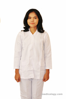jual Baju perawat putih tangan panjang + celana