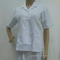 jual Baju perawat putih tangan pendek + celana