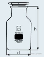 jual Botol Reagen Wide Neck Clear 1000 ml Duran 2118554