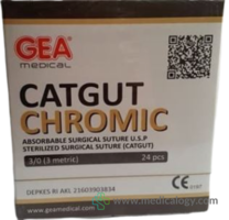 jual Catgut Chromic 3 with Needle GEA