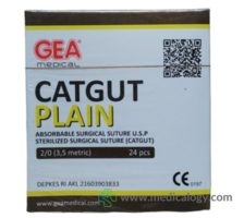 jual Catgut Plain 2/0 with Needle GEA