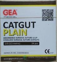 jual Catgut Plain 2 with Needle GEA