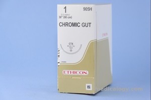 jual Chromic Gut 1 Taper Point  90 cm 1/2 Circle 48 mm (Fascia/Otot/Uterus)
