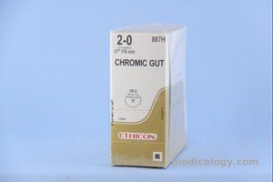 jual Chromic Gut 2-0 Reverse Cutting 75 cm 3/8 Circle 24 mm (Kulit/Subkutan)