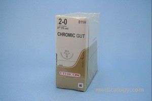 jual Chromic Gut 2-0 Taper Point  75 cm 1/2 Circle 37 mm (Fascia/Otot/Uterus)