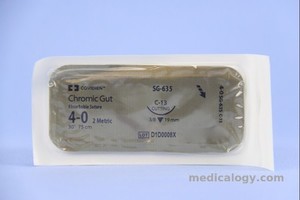 jual Chromic Gut 4-0 Taper Point  75 cm 1/2 Circle 17 mm (Usus/Urologi)