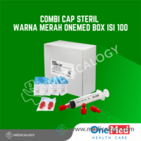 jual Combi Cap Steril Warna Merah Onemed Box Isi 100